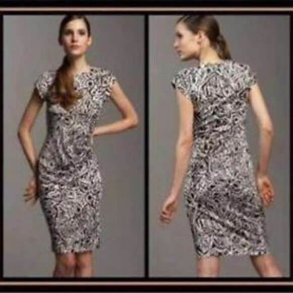 DVF Diane Von Furstenberg ROCCO Silk Jersey Dress Tribal Tattoo New NWT size 6 - Picture 12 of 12